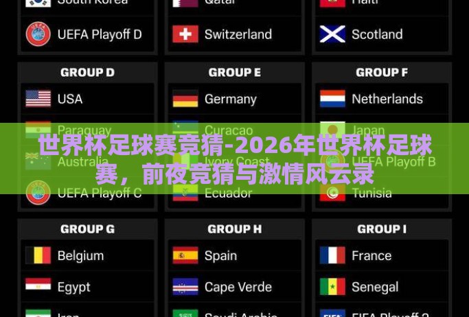 世界杯足球赛竞猜-2026年世界杯足球赛,前夜竞猜与激情风云录 世界杯足球赛竞猜-2026年世界杯足球赛,前夜竞猜与激情风云录