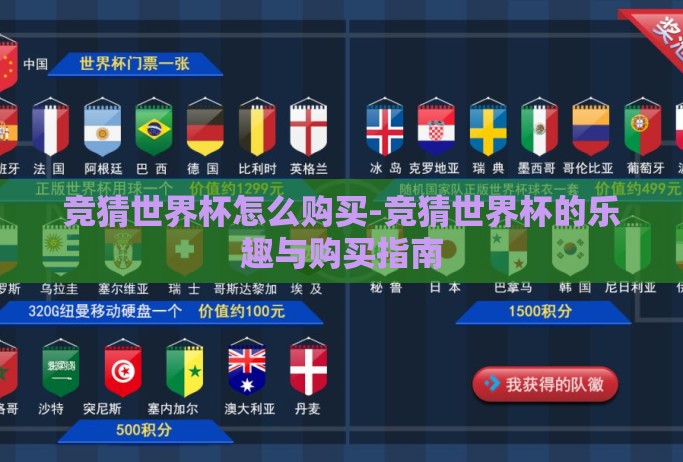 竞猜世界杯怎么购买-竞猜世界杯的乐趣与购买指南