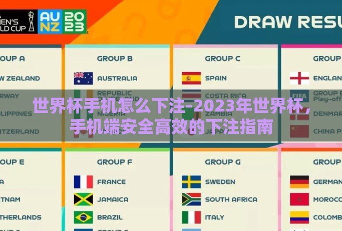 世界杯手机怎么下注-2023年世界杯，手机端安全高效的下注指南