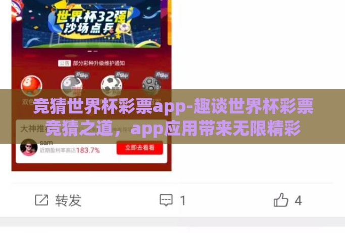 竞猜世界杯彩票app-趣谈世界杯彩票竞猜之道，app应用带来无限精彩